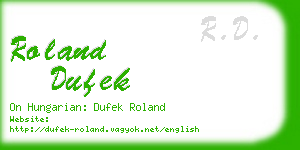 roland dufek business card